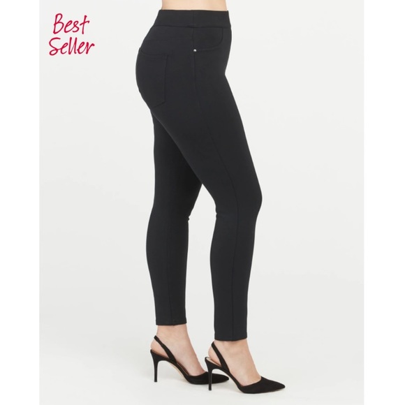 SPANX Pants & Jumpsuits Spanx Nwot 4 Pocket Skinny In Ponte In Classic Black Xs Petite